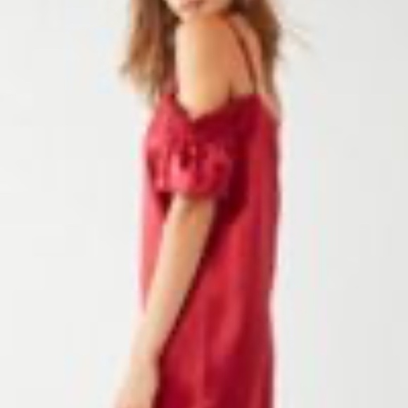 Urban Outfitters Cold Shoulder Satin Dress - Picture 2 of 5